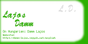 lajos damm business card